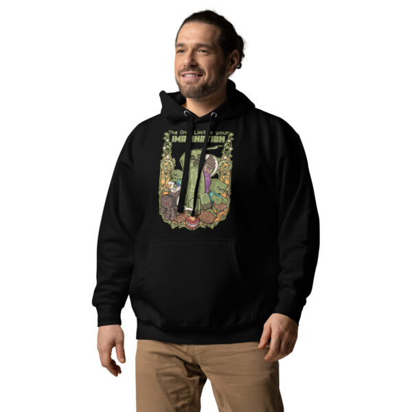 Pixelated Comfort Unisex Hoodie: Minecraft Imagination - Image 3