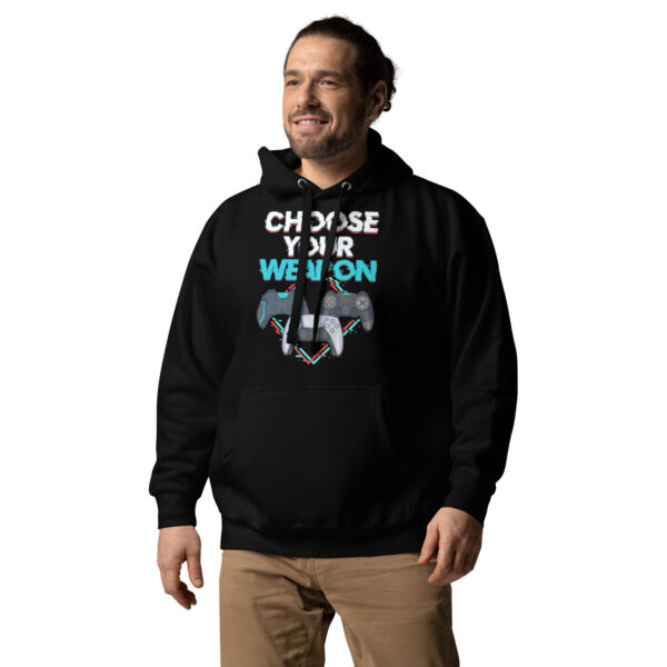 Strategic Comfort: 'Choose Your Weapon' Unisex Gamer Hoodie - Image 9