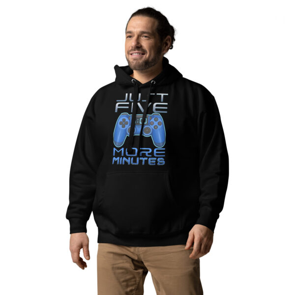 Cozy Gaming Comfort: 'Just Five More Minutes' Unisex Hoodie - Image 12