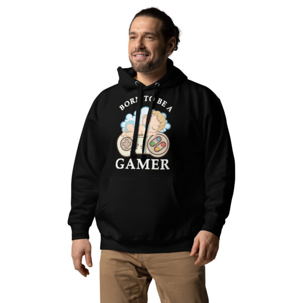 Game from the Start: 'Born to Be a Gamer' Unisex Hoodie!" - Image 8