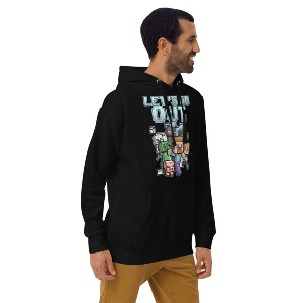 Craft Your Comfort: 'Minecraft Let's Go Out' Adventure Hoodie - Image 6