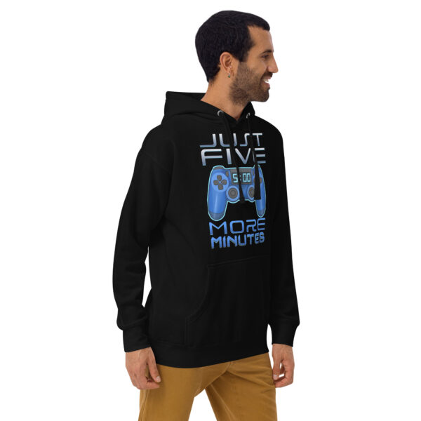 Cozy Gaming Comfort: 'Just Five More Minutes' Unisex Hoodie - Image 24