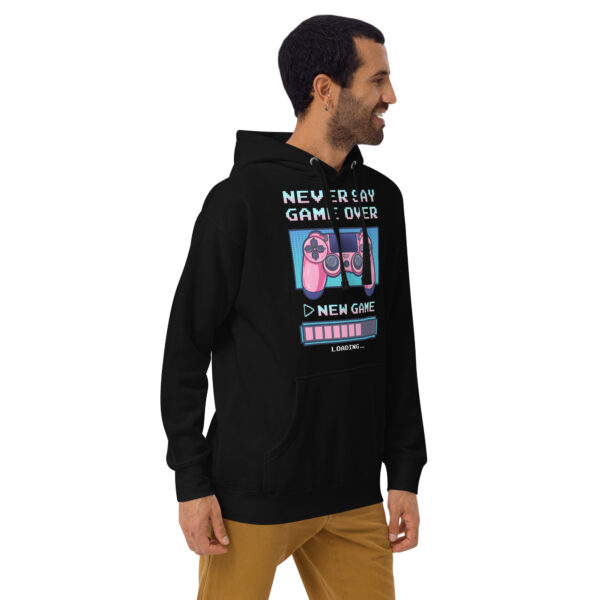 Conquer the Cold with 'Never Say Game Over' Unisex Hoodie! - Image 22