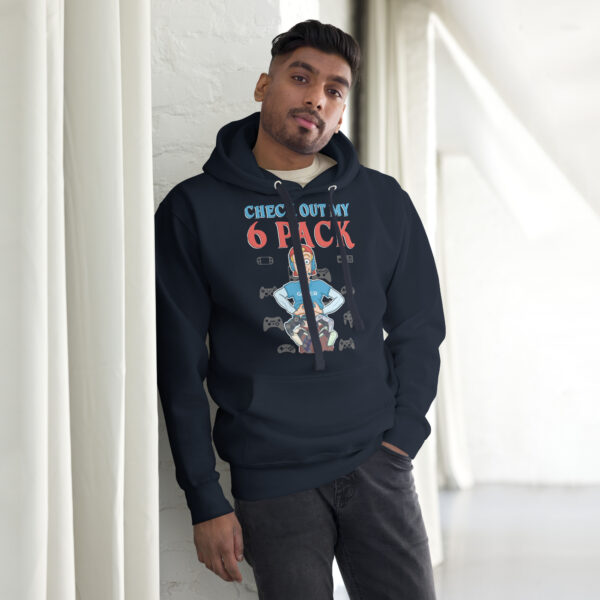 Game and Chill: 'Check Out My 6 Pack' Unisex Hoodie - Image 17