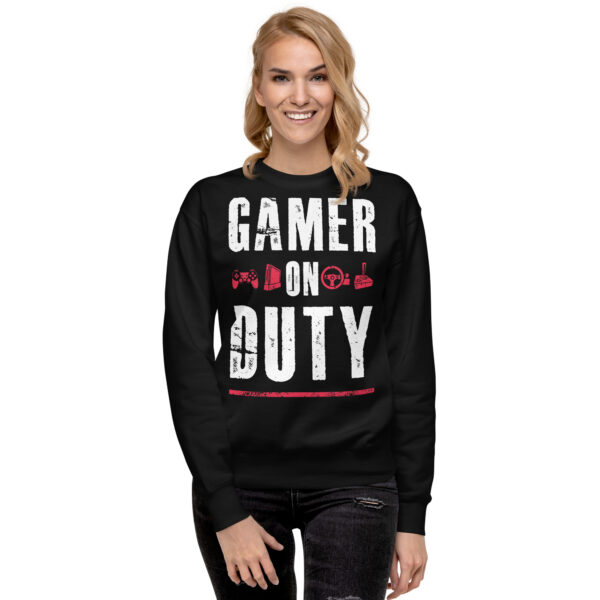 Defend Your Style - 'Gamer On Duty' Premium Sweatshirt - Image 10