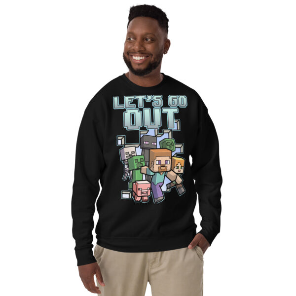 Minecraft Let's Go Out Premium Sweatshirt - Image 3