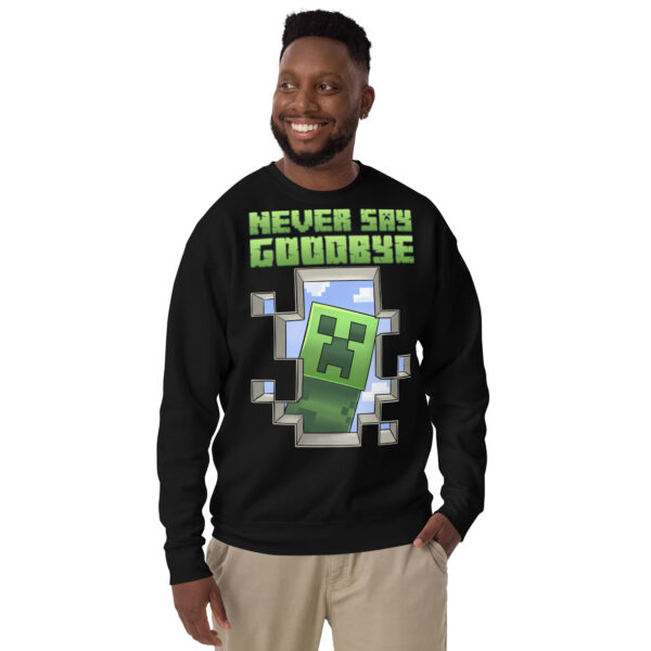 Cubic Comfort Crewneck: Minecraft 'Never Say Goodbye' Unisex Sweatshirt - Image 10