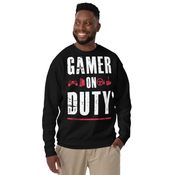 Defend Your Style - 'Gamer On Duty' Premium Sweatshirt - Image 15