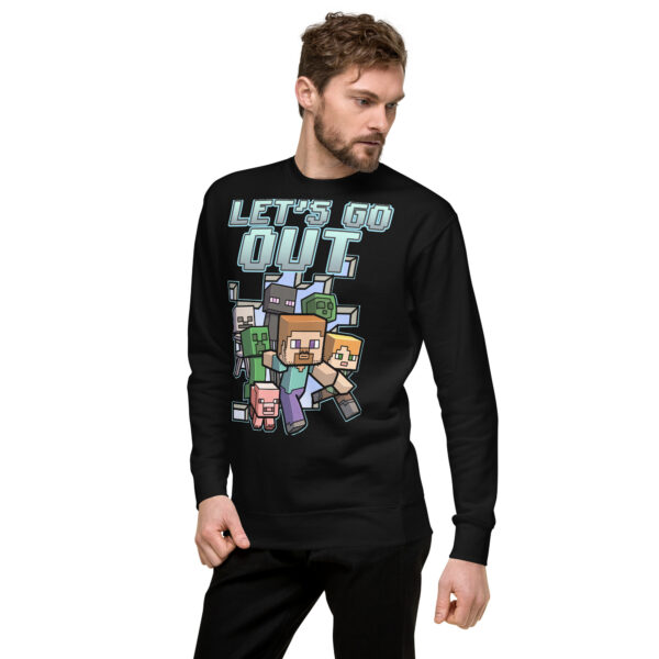 Minecraft Let's Go Out Premium Sweatshirt - Image 6