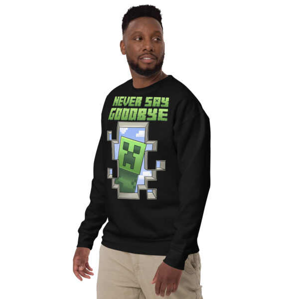 Cubic Comfort Crewneck: Minecraft 'Never Say Goodbye' Unisex Sweatshirt - Image 9