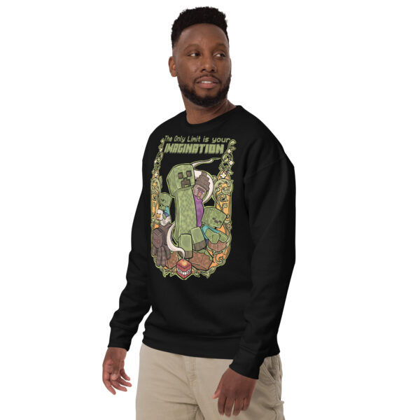 Pixel Perfect Comfort: Minecraft Imagination Unisex Premium Sweatshirt - Image 9