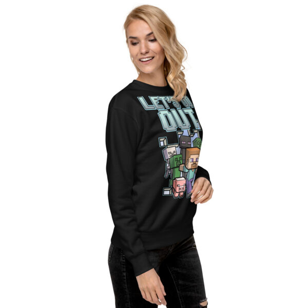 Minecraft Let's Go Out Premium Sweatshirt - Image 8