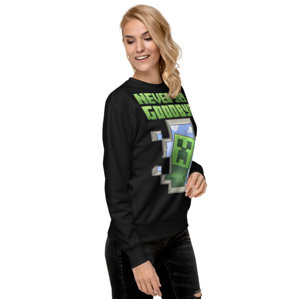 Cubic Comfort Crewneck: Minecraft 'Never Say Goodbye' Unisex Sweatshirt - Image 6