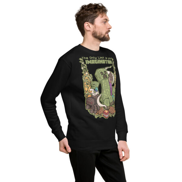 Pixel Perfect Comfort: Minecraft Imagination Unisex Premium Sweatshirt - Image 4