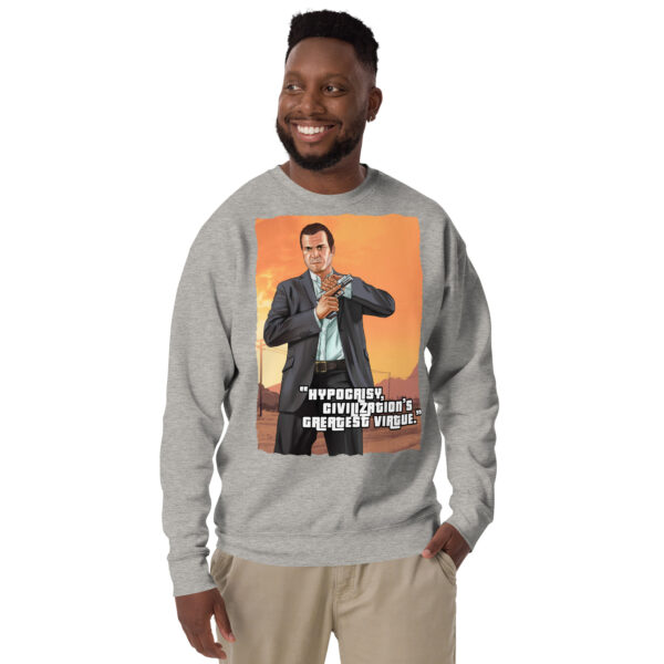 Command Attention with the Exclusive 'GTA Hypocrisy' Premium Gamer Sweatshirt - Image 17