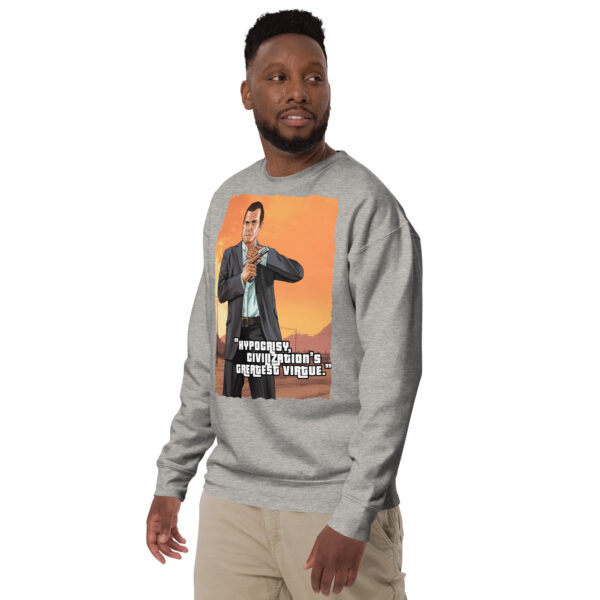 Command Attention with the Exclusive 'GTA Hypocrisy' Premium Gamer Sweatshirt - Image 18