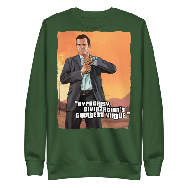 Command Attention with the Exclusive 'GTA Hypocrisy' Premium Gamer Sweatshirt