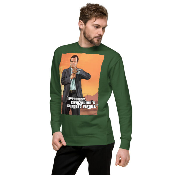 Command Attention with the Exclusive 'GTA Hypocrisy' Premium Gamer Sweatshirt - Image 7