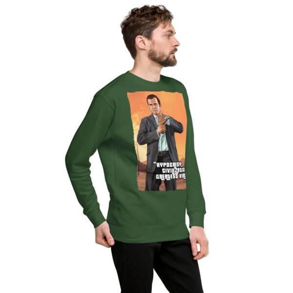 Command Attention with the Exclusive 'GTA Hypocrisy' Premium Gamer Sweatshirt - Image 8