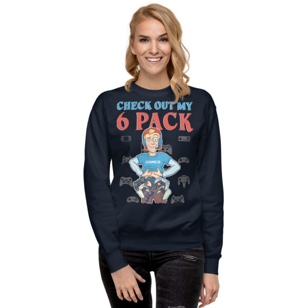 Cozy With a Side of Humor: 'Check Out My 6 Pack' Unisex Premium Sweatshirt - Image 6