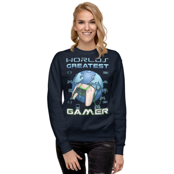 Exclusive Gamer Gear: The 'World's Greatest Gamer' Premium Sweatshirt - Image 7