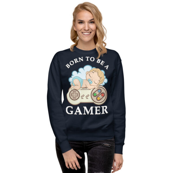 Destined for the Console: 'Born to Be a Gamer' Unisex Premium Sweatshirt! - Image 7