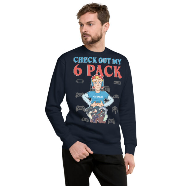 Cozy With a Side of Humor: 'Check Out My 6 Pack' Unisex Premium Sweatshirt - Image 8