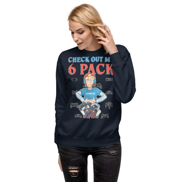 Cozy With a Side of Humor: 'Check Out My 6 Pack' Unisex Premium Sweatshirt - Image 9