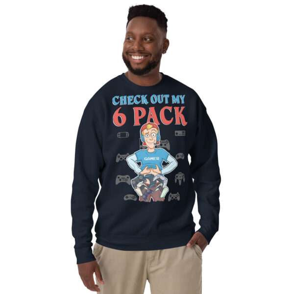 Cozy With a Side of Humor: 'Check Out My 6 Pack' Unisex Premium Sweatshirt - Image 12