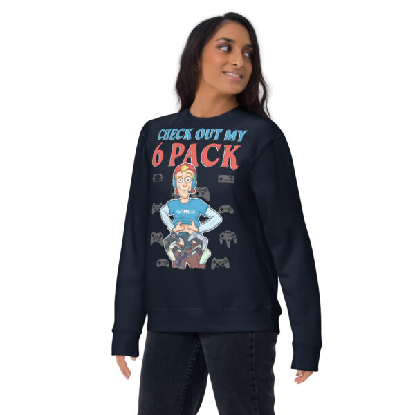 Cozy With a Side of Humor: 'Check Out My 6 Pack' Unisex Premium Sweatshirt - Image 14