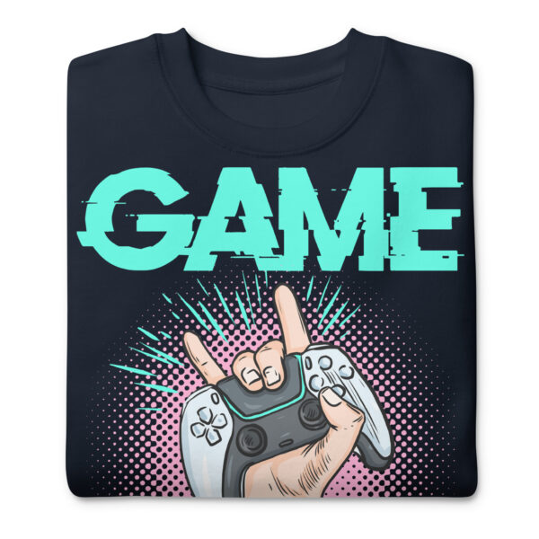 Embrace the Retro Gamer Flair with 'Game & Roll' Premium Sweatshirt! - Image 4