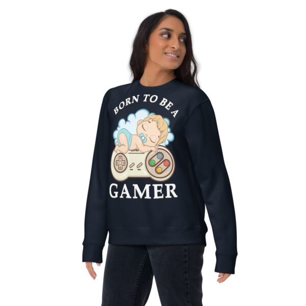 Destined for the Console: 'Born to Be a Gamer' Unisex Premium Sweatshirt! - Image 5