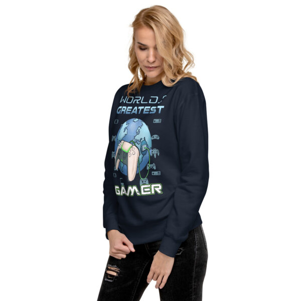 Exclusive Gamer Gear: The 'World's Greatest Gamer' Premium Sweatshirt - Image 6