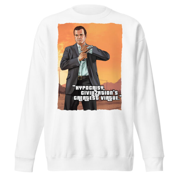 Command Attention with the Exclusive 'GTA Hypocrisy' Premium Gamer Sweatshirt - Image 11