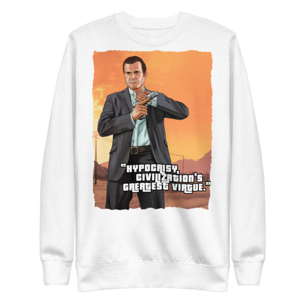 Command Attention with the Exclusive 'GTA Hypocrisy' Premium Gamer Sweatshirt - Image 25