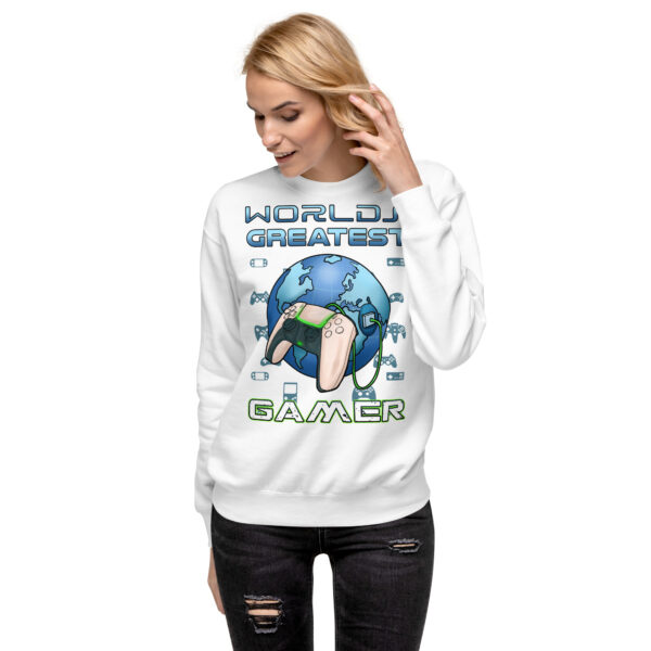 Elevate Your Game: 'World's Greatest Gamer' Premium Sweatshirt - Image 17