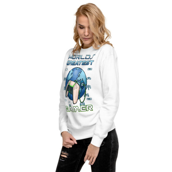 Elevate Your Game: 'World's Greatest Gamer' Premium Sweatshirt - Image 7