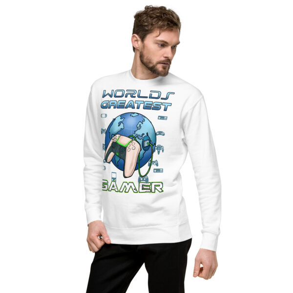 Elevate Your Game: 'World's Greatest Gamer' Premium Sweatshirt - Image 18