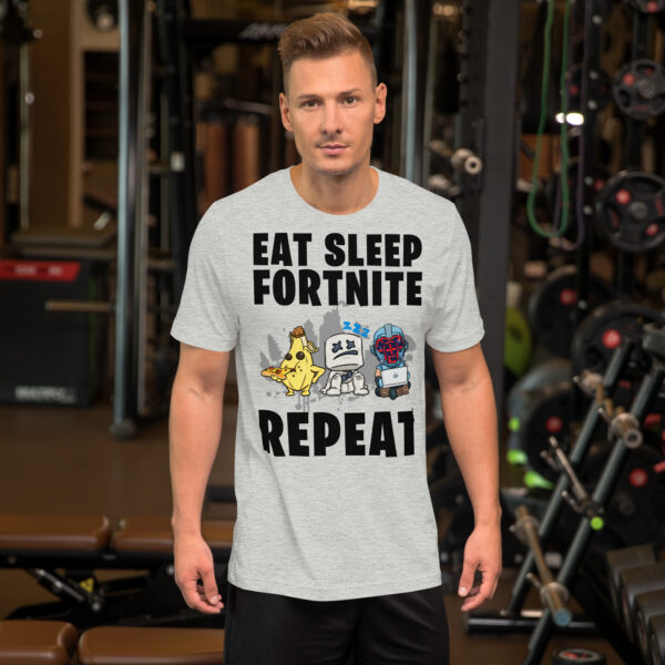 Victory Royale Routine Unisex Tee: Fortnite Cycle - Image 23