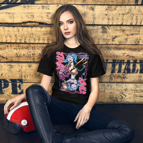 Chaos Reigns Unisex Tee: League of Legends Jinx - Image 15