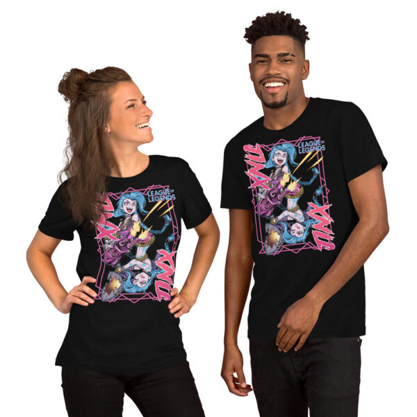 Chaos Reigns Unisex Tee: League of Legends Jinx - Image 16