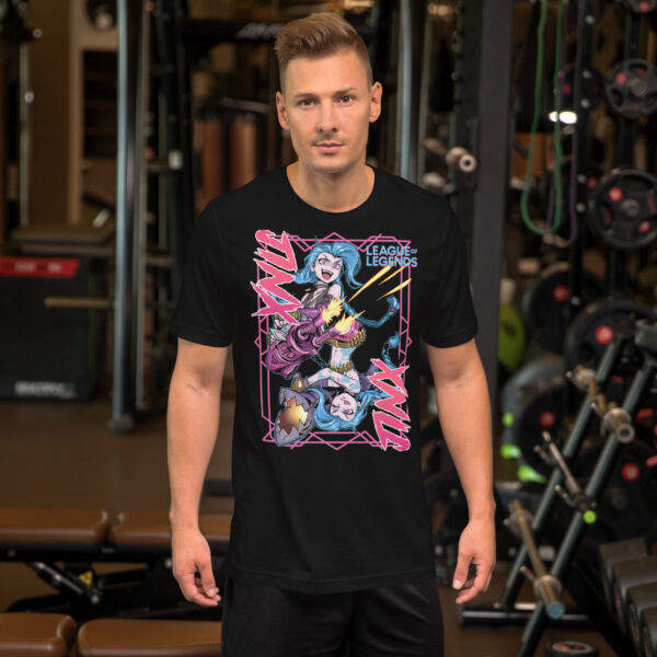 Chaos Reigns Unisex Tee: League of Legends Jinx - Image 17