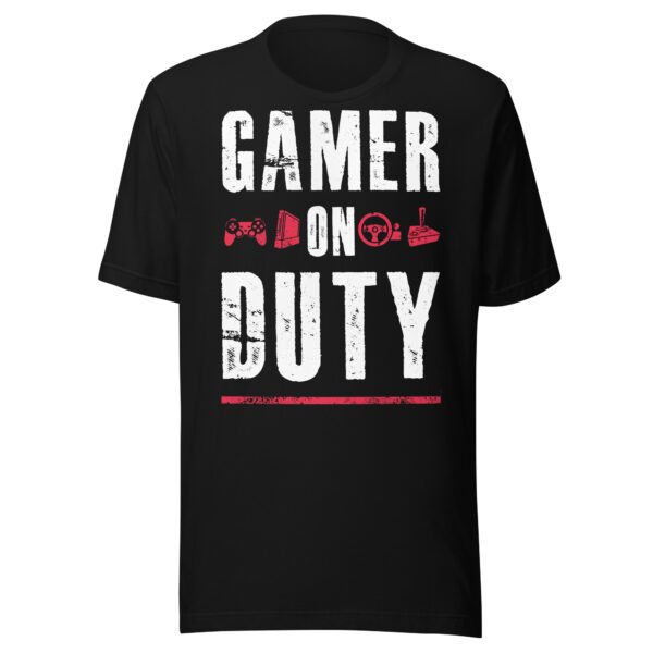 Command Your Style with 'Gamer On Duty' Black Tee