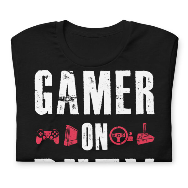 Command Your Style with 'Gamer On Duty' Black Tee - Image 3