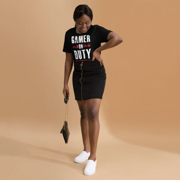 Command Your Style with 'Gamer On Duty' Black Tee - Image 9