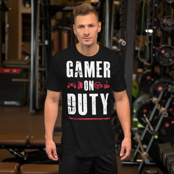 Command Your Style with 'Gamer On Duty' Black Tee - Image 16