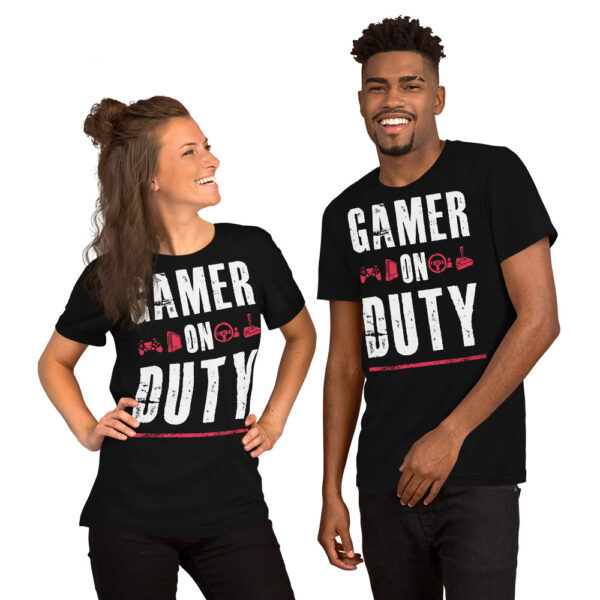 Command Your Style with 'Gamer On Duty' Black Tee - Image 18