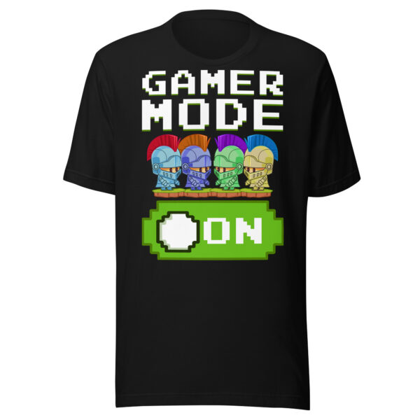 Power Up Your Wardrobe with the 'Gamer Mode On' Black Tee!