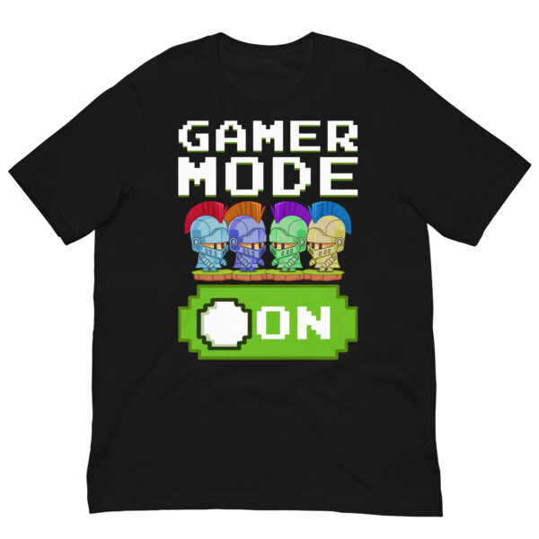 Power Up Your Wardrobe with the 'Gamer Mode On' Black Tee! - Image 4