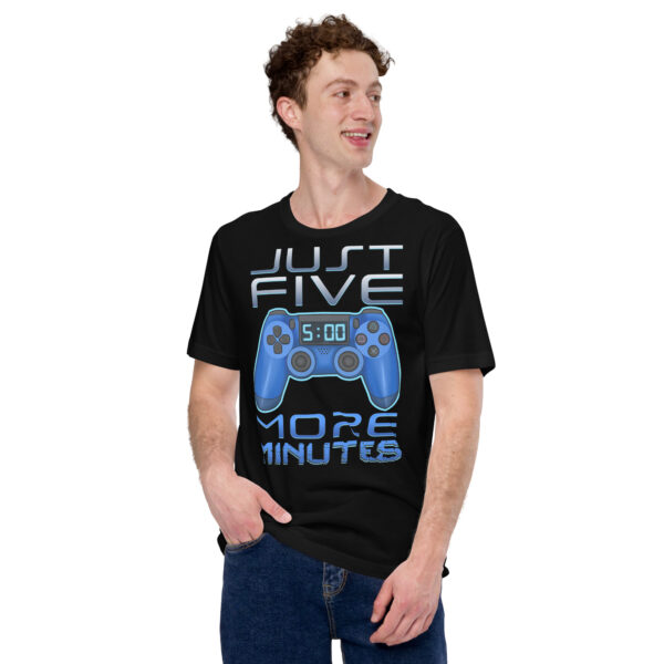 Game On with Comfort: 'Just Five More Minutes' Gamer T-Shirt - Image 5